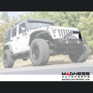 Jeep Wrangler JL Front Bumper Angular Brush Guard - Carbide Black Powder Coat